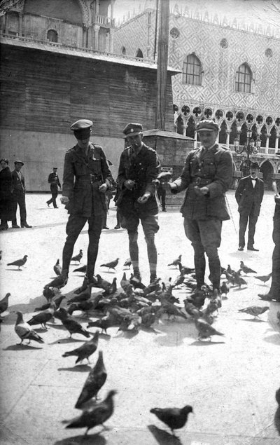 British Soldiers in Venice During WWI by English Photographer